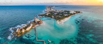 Vista aerea de Isla Mujeres